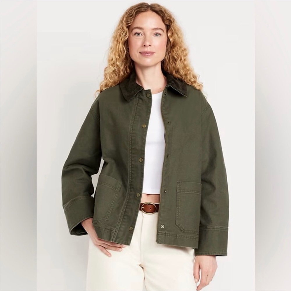Old Navy Canvas Heritage Green Barn Jacket